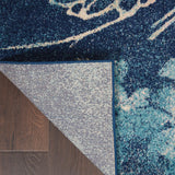 Nourison TRA08 Tranquil Floral Contemporary Navy/Pink Area Rug 4' X 6', 4 ft x 6 ft