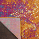 Nourison Passion Modern Sunburst 5'3" x 5'3" Square Area-Rug, Easy-Cleaning, Non Shedding, Bed Room, Living Room, Dining Room, Kitchen (5 Square)