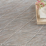 Nourison Practical Solutions Indoor/Outdoor Grey Mocha 5' x 7' Area -Rug, Easy -Cleaning, Non Shedding, Bed Room, Living Room, Dining Room, Backyard, Deck, Patio (5x7)" }