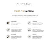 RollEase Automate Push 15 Channel Remote Control for Individual Room and Whole Home Shade Control. Compatible with ARC Motors. This Item is The Replacement for MTRF-REM-15