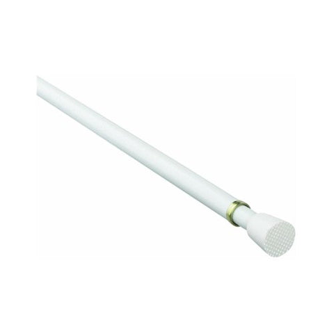 Tension Rod, 28-to-48-Inch Width, 7/16-Inch Diameter, White