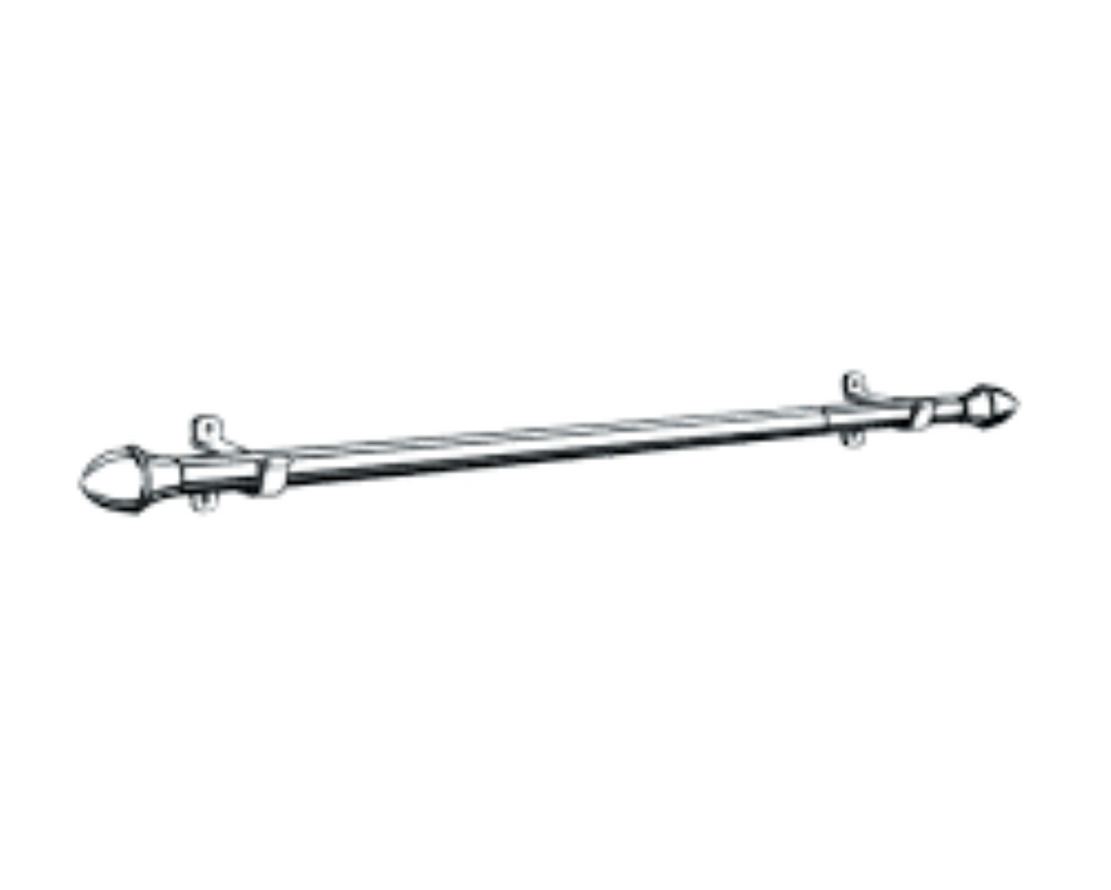 thumbnail image 2 of 7/16" Round Sash Cafe Rod- Extends 48"- 84", Projection: 1 2 of 12