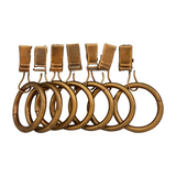 Metal Curtain Rings w/ Clips, 1-Inch Inside Diameter