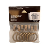 Metal Curtain Rings w/ Clips, 1-Inch Inside Diameter