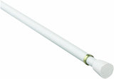 Tension Rod, 28-to-48-Inch Width, 7/16-Inch Diameter, White